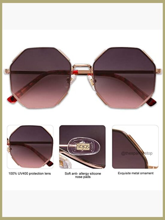 Metal Frame Sunglasses with UV400 Protection, Gradient Lens main image 3